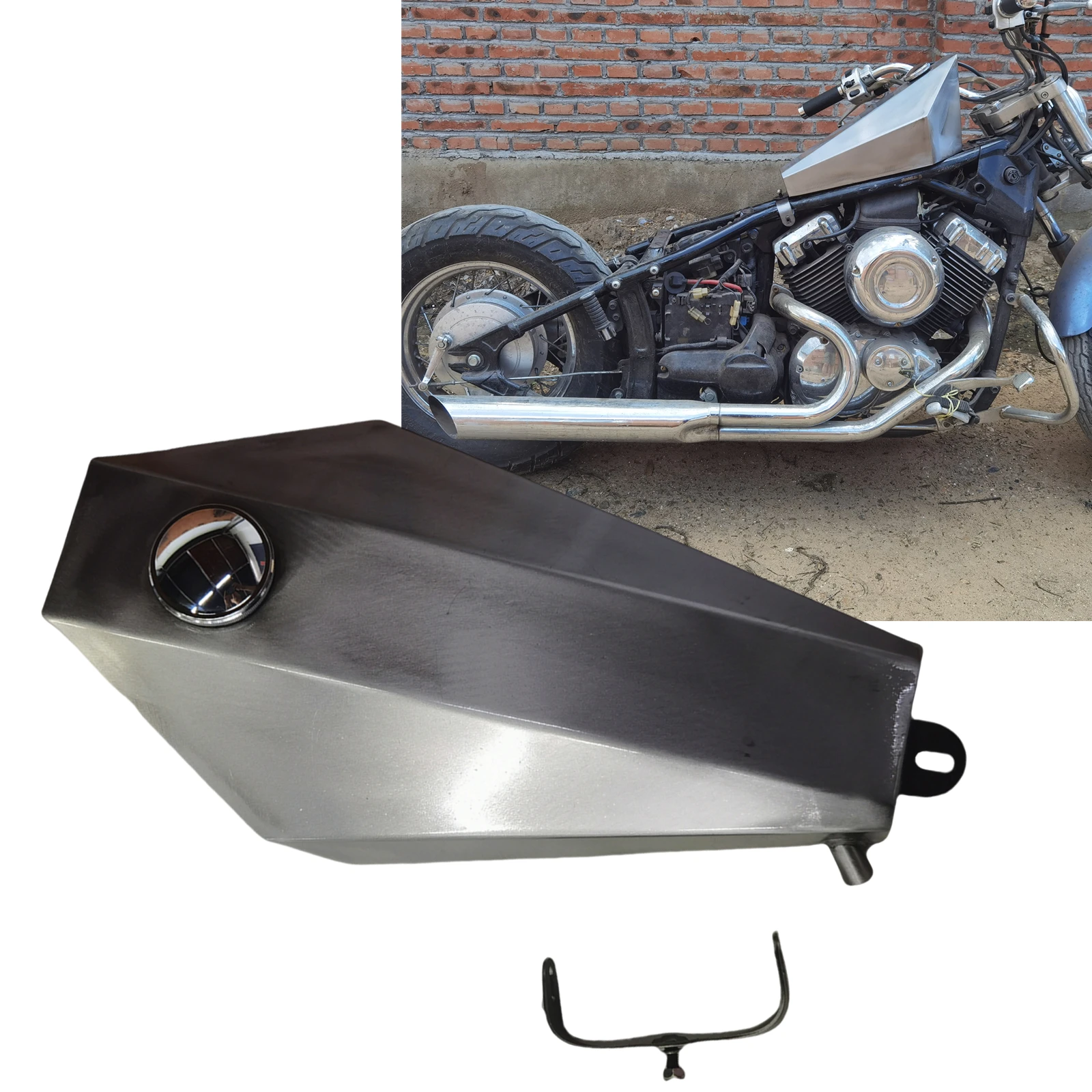 

For YAMAHA Dragstar 400 650 8L Motorcycle Oil Petrol Gas Fuel Tank