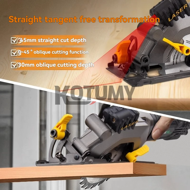 Professional Laser Saw Handheld Electric Circular Saw High Power Cutting Woodworking Power Tools