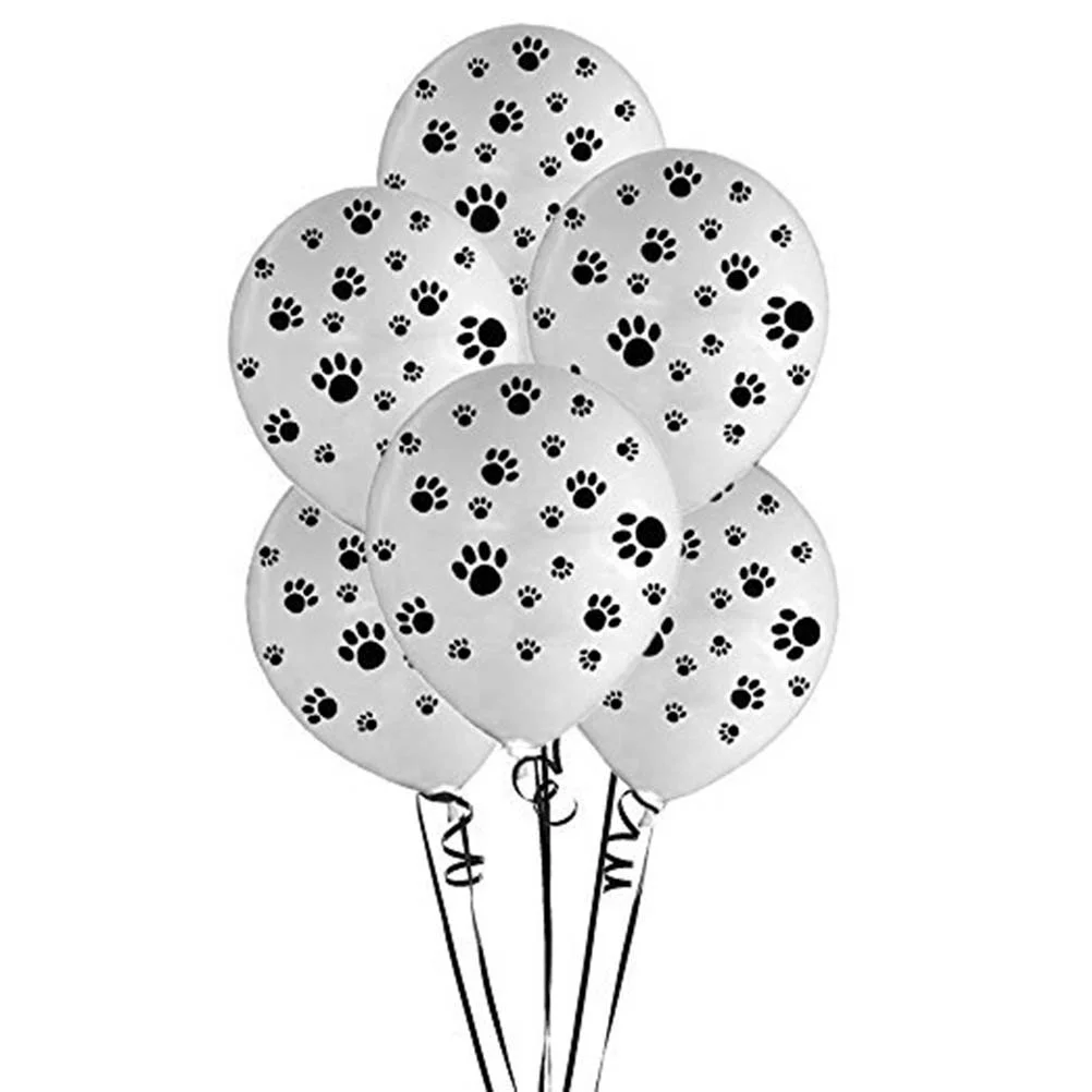 

50Pcs 12 Inch Dog Balloons Latex Balloons Birthday Party Wedding Favors Supplies Decorations (White)
