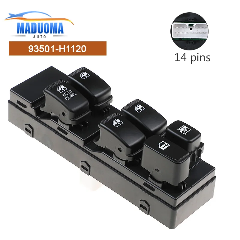 New Window Switch High Quality 14pins 93501H1120 9350-1H1120 93501-H1120UP For Hyundai 2001-2008