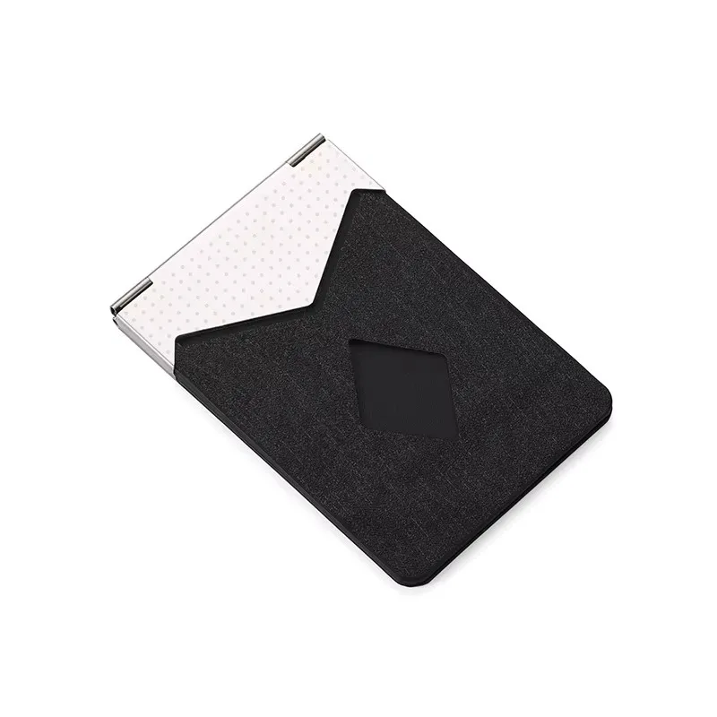 حامل البطاقة حامل بطاقة الهوية الجلدية حامل بطاقة الائتمان مع مشبك معدني و4 فتحات للبطاقات (استقامة 1-4 بطاقات