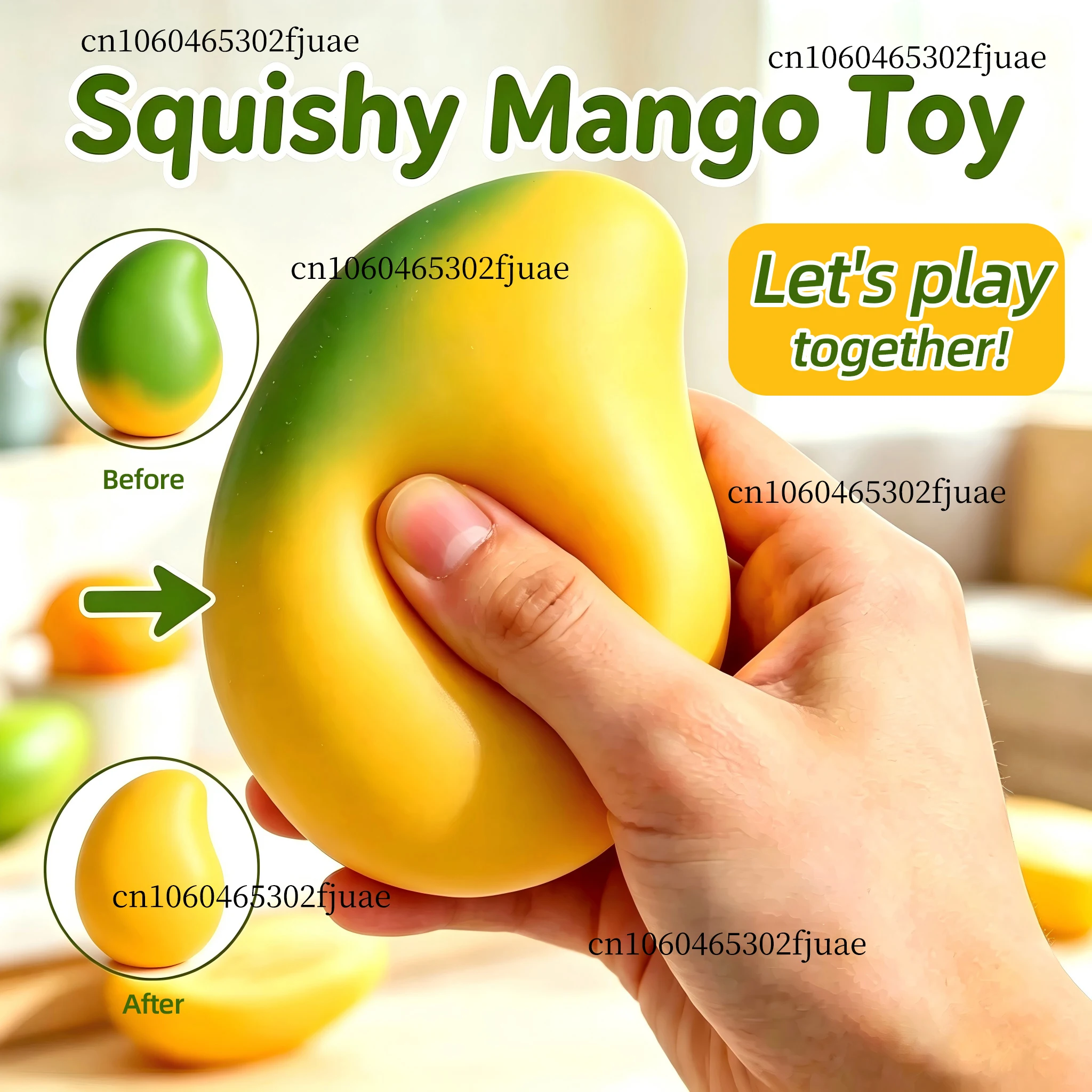 

5/10PCS Mango Decompression Toy Temperature-sensitive Discoloration Fruit Squeeze Kneading Anti-stress Party Fun Gifts Pinch