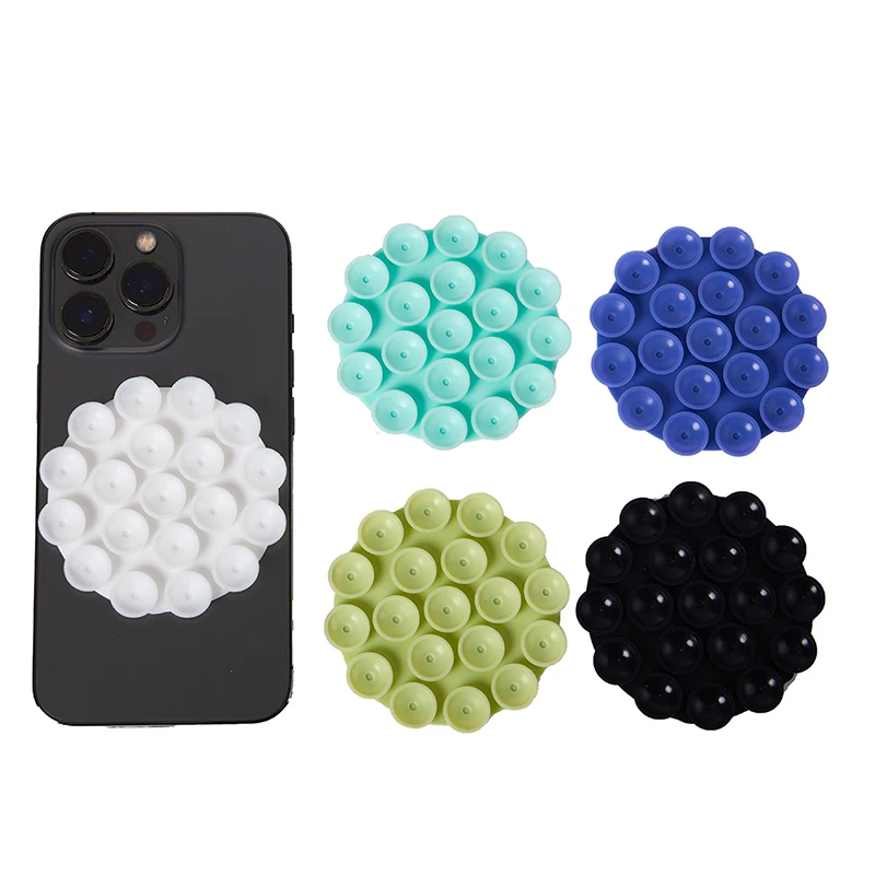 Double Side Silicone Suction Pad For Mobile Phone Fixture Suction Cup Backed Adhesive Rubber Sucker Pad For Fixed Pad