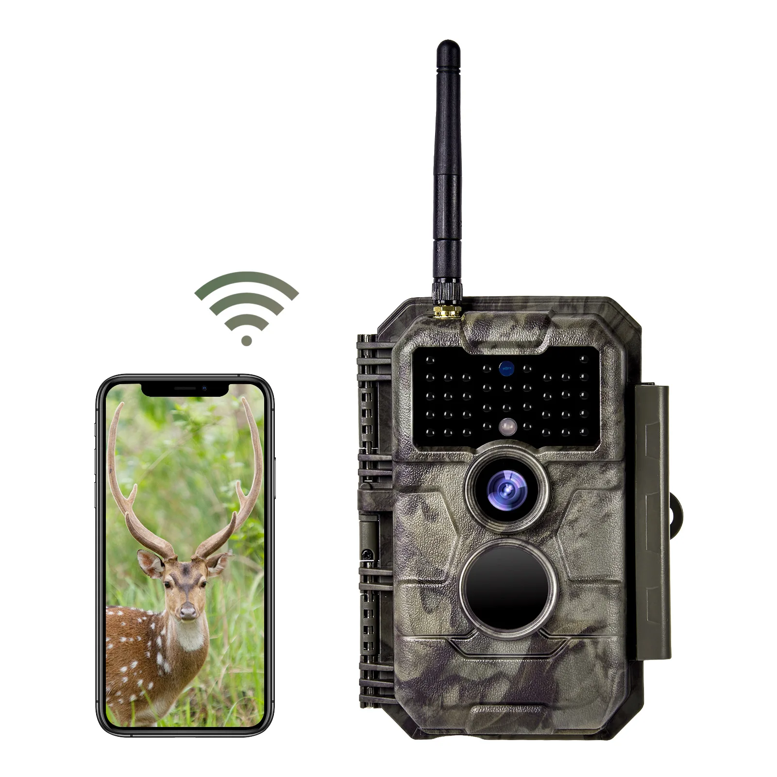 4G-WiFI broadcast Trail Camera Free APP Cloud Service Wildlife Hunting Cellular Mobile Wireless Cameras W600 32MP 4K