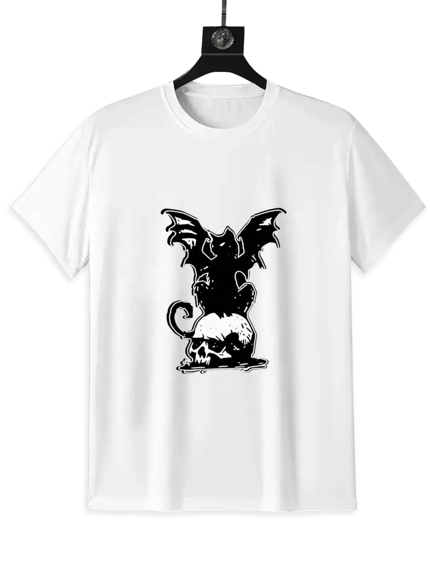 

Cat Bat Skull Shirt - Occult star Punk Metal grunge gothic pentagram Skeleton