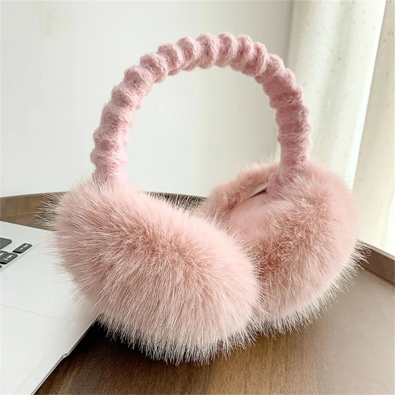 لطيف أفخم الفراء سماعات النساء شتاء دافئ غطاء للأذنين لينة الصلبة الفراء سدادات موضة للجنسين غطاء للأذن لوازم في الهواء الطلق