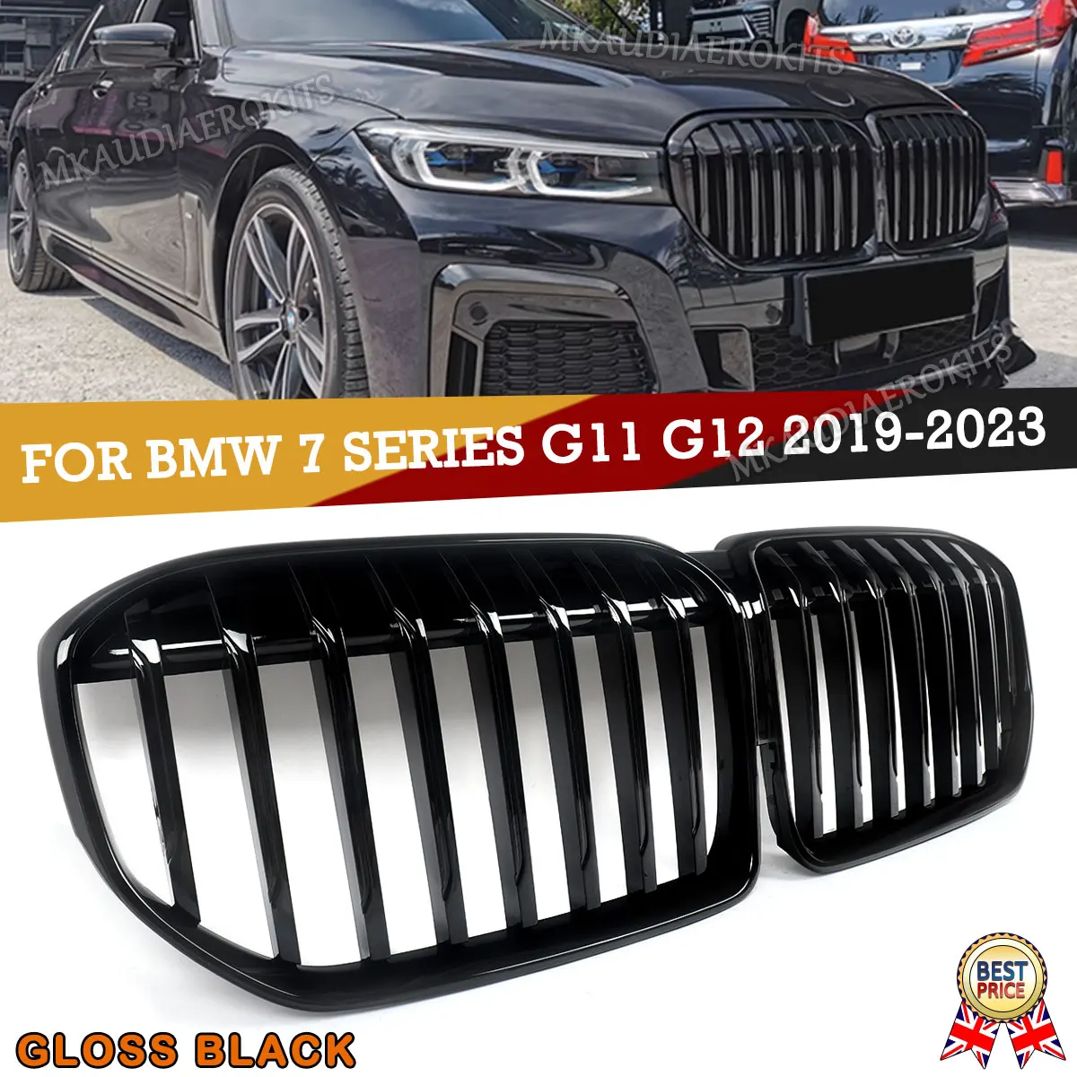 

Для BMW 7 серии G11 G12 Модель подтяжки лица BMW G11 G12 LCI Глянцевый черный с одной планкой Передняя решетка почек АВТОМОБИЛЬНЫЕ аксессуары ИНСТРУМЕНТЫ