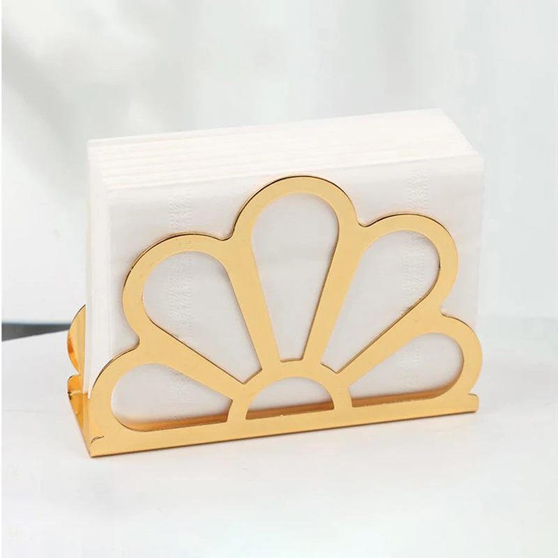 Gold-plated Square Stainless Steel Napkin Holder Towel Creativenapkin Western Restaurant Vertical Tissue