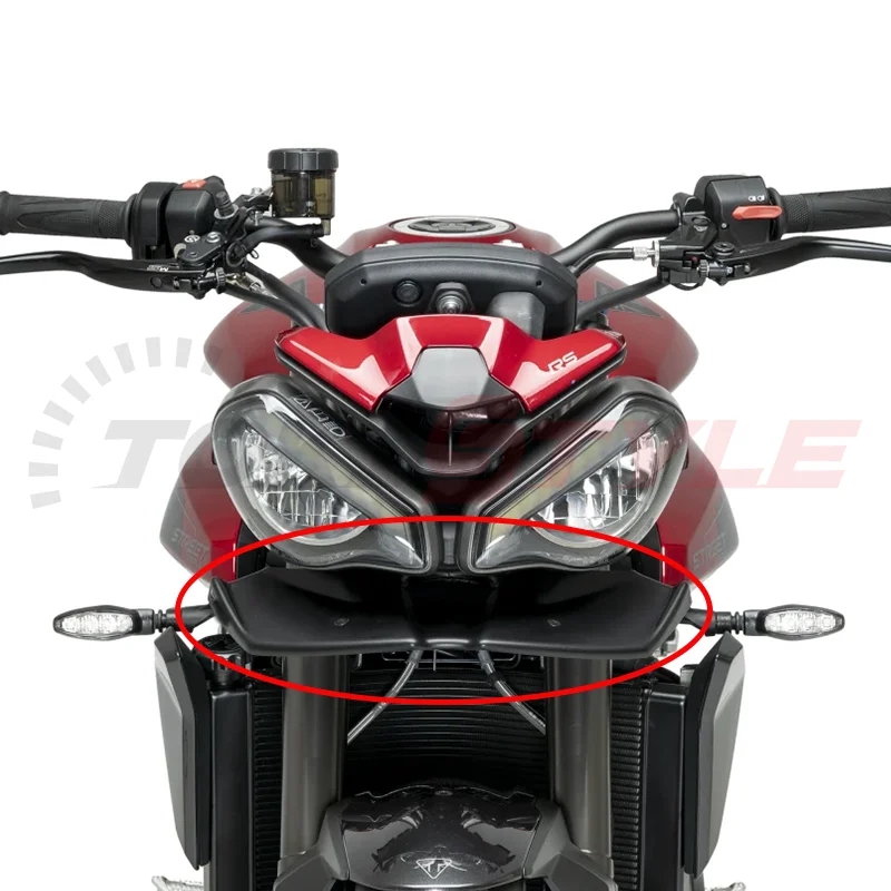 

Motorcycle Sport Downforce Naked Forntal Spoilers Aerodynamic Wing Deflector For Street Triple 765R 765S 765RS 2023-2025 1200RS
