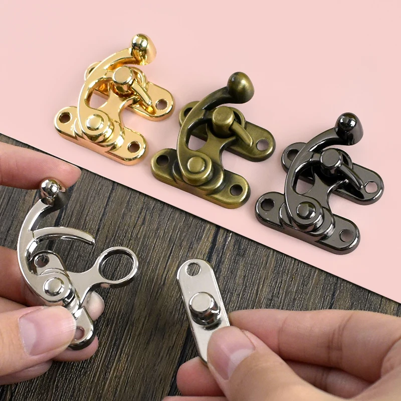 

5/10/20Pcs 45X37mm Metal Bag Lock Buckle Handbag purse Closure Clasp Knapsack Wooden Box Twist Turn Hook DIY Hardware Accessory