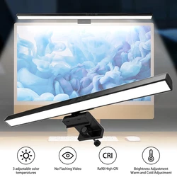 LED Desk Lamp LED Computer PC Monitor Screen Light 33cm 50cm Bar Stepless Dimming Office Reading Hanging Table Lamp USB Powered