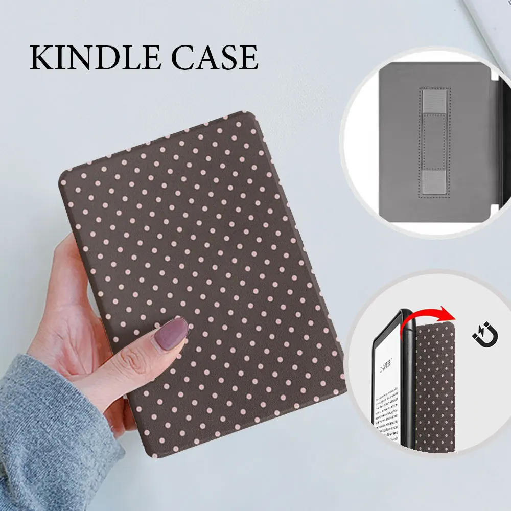 Hand strap style with magnet on the back ,  kindle case paperwhite 2025  2024basic  11 12