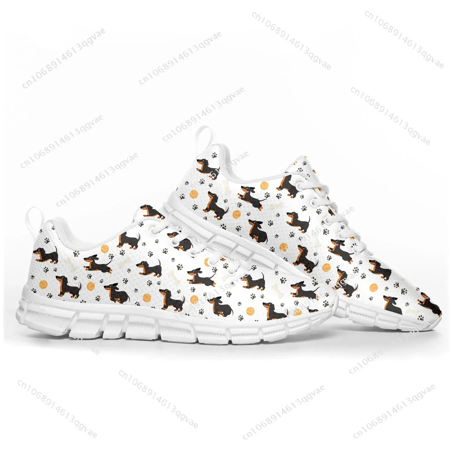 Cute Dachshund Pet Dog Sports Shoes Mens Womens Teenager Kids Children Sneakers Casual Custom High Quality Couple Shoes White