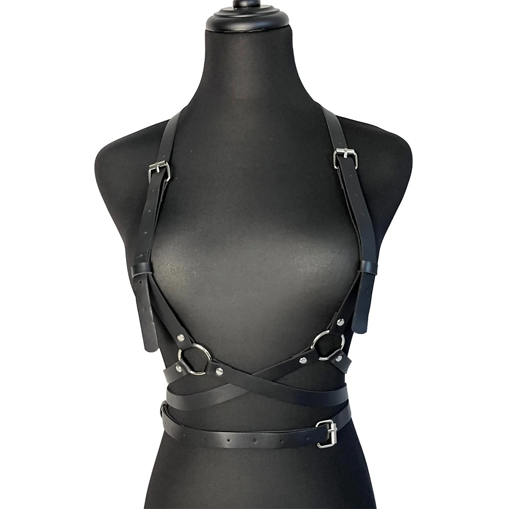 Women's PU Leather Harness Belts Exotic Gothic Harness Street Style Adjustable Daily Wear Clothing Accessories