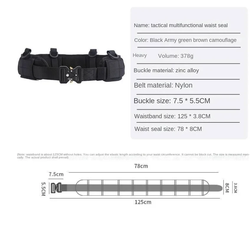 The Tactical Belt Is Made Of Molle Nylon Fabric And Has A Metal Buckle, Making It Suitable For Outdoor Sports And Hunting Belts image 3