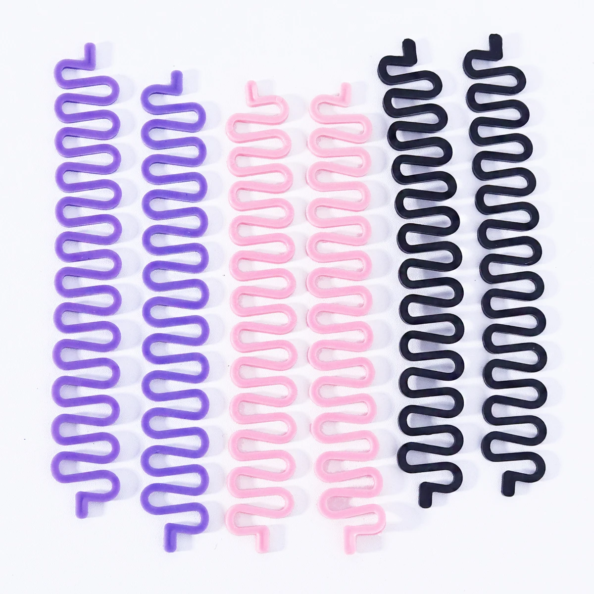 

6pcs Mixed Color Women's French Wave Braiding Tool, DIY Fashion Salon Women's Braids Special for real hair wigs