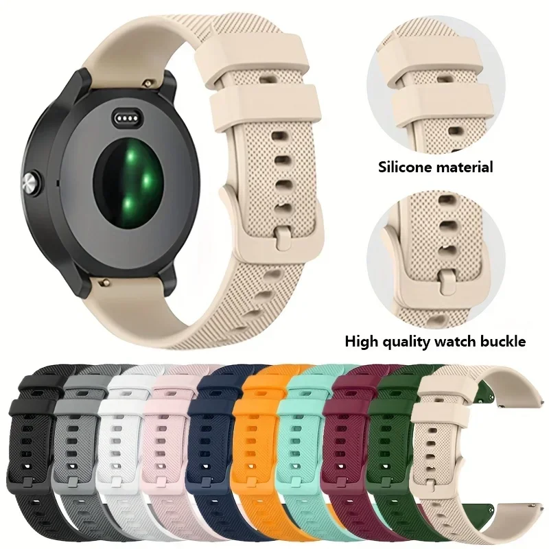 22mm Silicone Watch Straps For Garmin Venu 4/3/2/2s 18mm 20mm Watchbands Strap For Garmin Vivoactive 6/5/4/3/Forerunner 245 Band