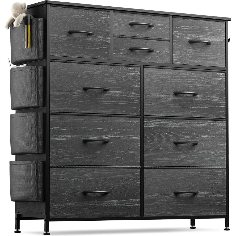 10-Drawer Bedroom Set with Chest, Fabric Storage Tower, and Organizer for Living Spaces and Hallways