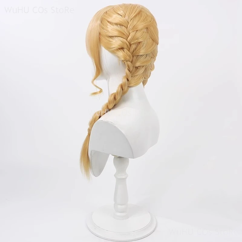 Anime Game THE IDOLM@STER Fujita Kotone Cosplay Wig Golden Braided Heat Resistant Synthetic Hair Halloween Party Role Play
