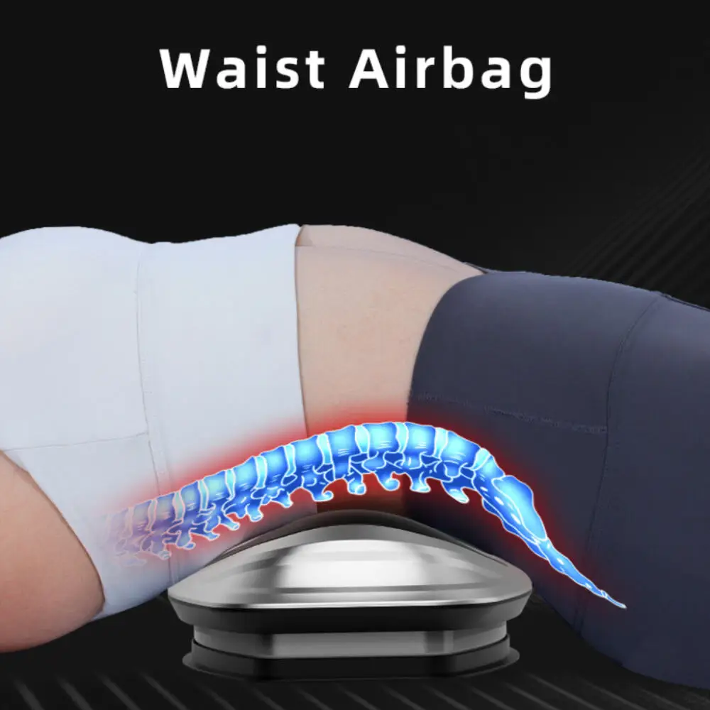 Customizable EMS Waist Traction Back Massager Electric Pulse Heating Vibration Adjust Height Spine Support Instrument Relax