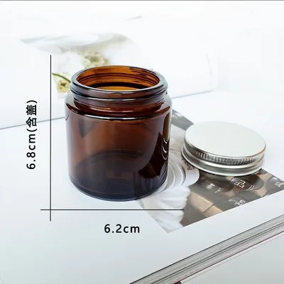 10pcs 100mL 250ml Candle Cup Handmade Aromatherapy Brown Candle Cup Aromatherapy Glass Empty Jar Candle Making Supplies