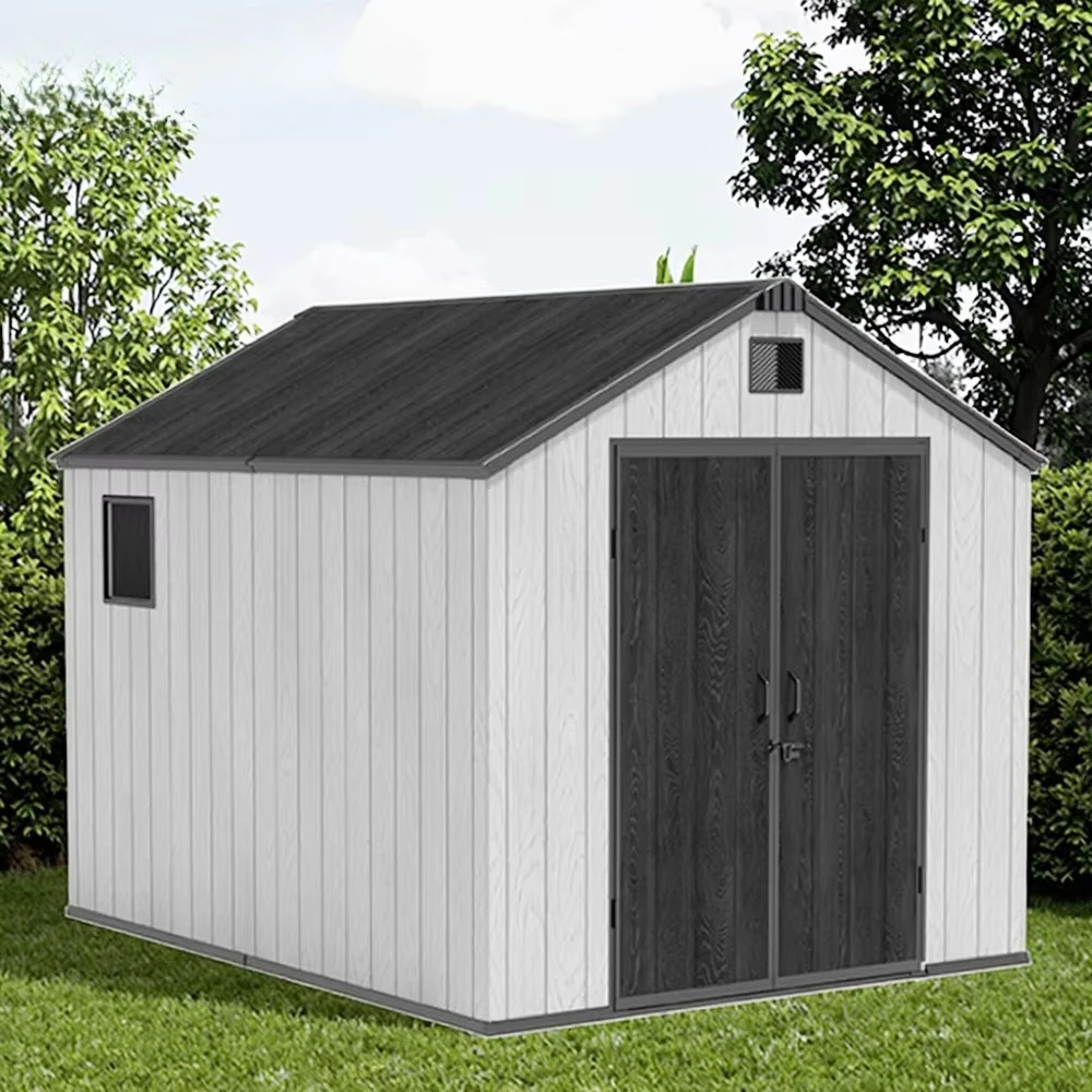 Customize waterproof Plastic 8x16ft Tool Outdoor Storage Shed Garden Shed, Raised Floor, Backyard Patio Lawn Farm