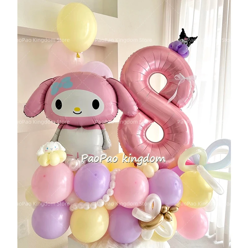 Cinnamoroll Kuromi My Melody аниме Kawaii воздушный шар украшение для свадебной вечеринки металлическая композиция на день рождения гелиевые шары Cinnamoroll Kuromi My Melody аниме Kawaii воздушный шар украшение для свадебной вечеринки металлическая композиция на день рождения гелиевые шары