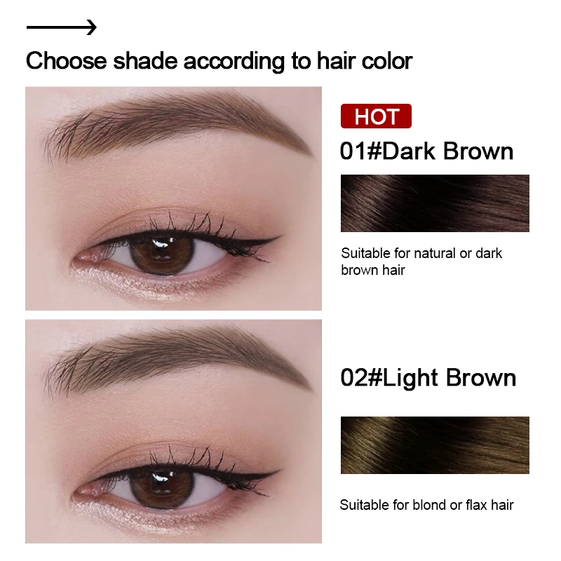 3 in 1 Eyebrow Stamp, Long-lasting Waterproof Perfect Eye Brows Stencil, Retouching The Face Hairline Contour Fine Powder