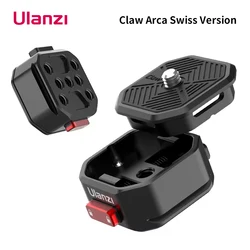 Ulanzi Claw Arca Swiss Quick Releae Plate Mount for DSLR Gimbal Gopro Action Camera Tripod Slider Quick Switch System for Tripod