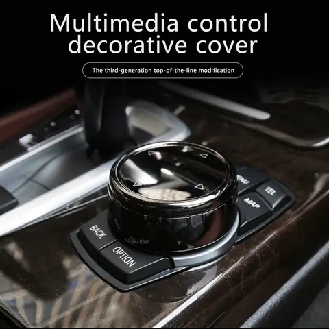 자동차 멀티미디어 버튼 노브 커버, 세라믹 블랙, 자동차 인테리어, BMW X1 F25 X3 X4 F15 X5 F16 X6 1 2 3 5 시리즈 F10 F20 F30 F34