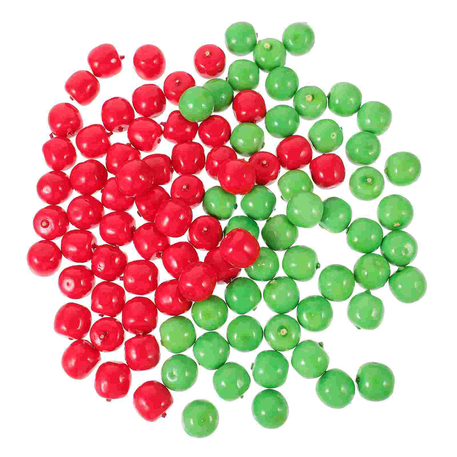 

100 Pcs Simulation Mini Fruit Model Fake Food Fall Tabletop Decor Apples Prop Small Showcase Home Decoration Vivid Foams