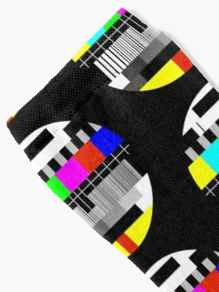 TV test card test pattern Socks happy funny gift winter gifts Socks Man Women's