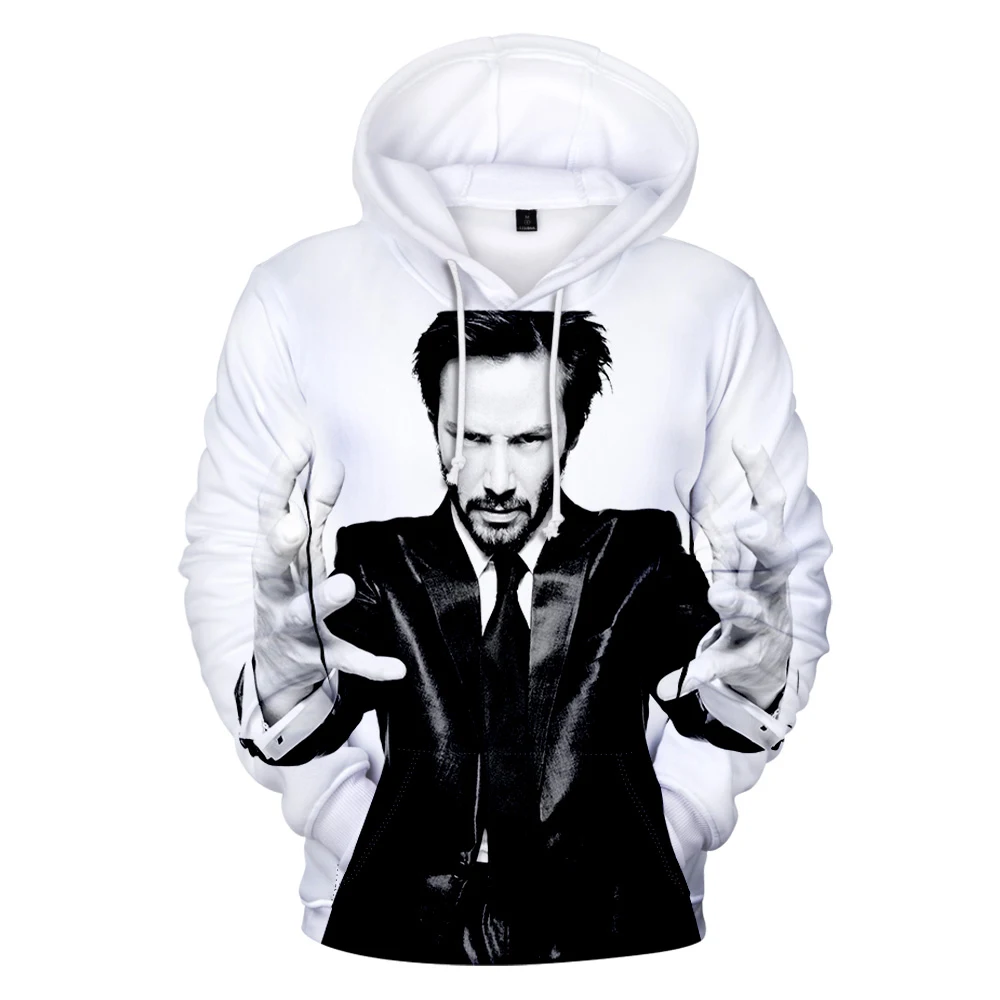 Keanu reeves เสื้อฮู้ดแขนยาวสำหรับผู้หญิง, เสื้อสเวตเชิ้ต gratis ongkir ผู้ชายสไตล์ลำลองดาวอเมริกันเสื้อผ้า3D