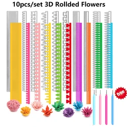 10pcs/set 3D Spiral Flower Cutting Dies For DIY Scrapbooking Decorative Crafts Paper Cards Making Flower Petal Quilling Strips