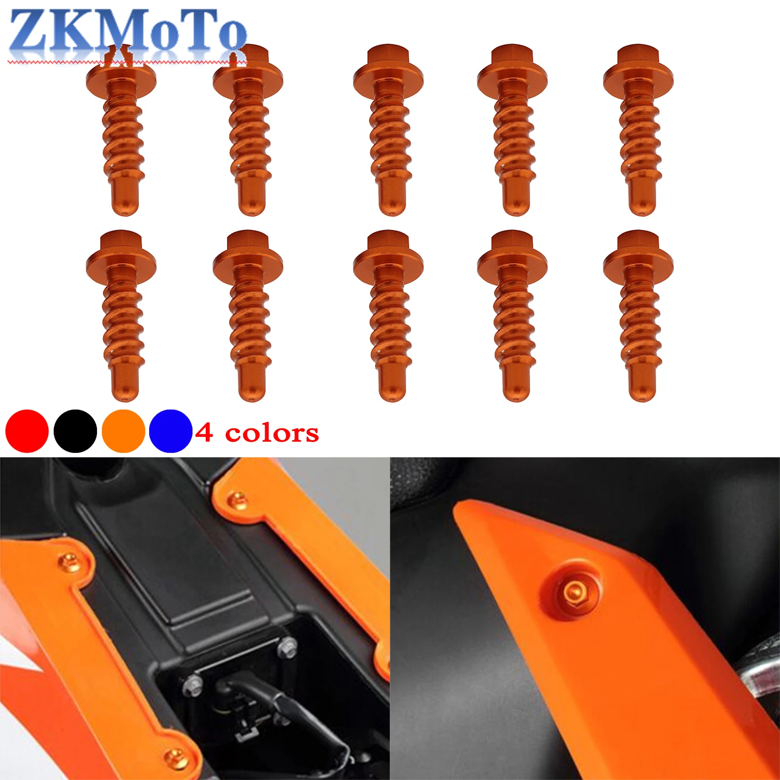 10 PCS Dirt Bikes Self Tapping Plastic Parts Screw Bolt Kit For KTM EXC EXCF XC XCF SX SXF 125 250 300 350 400 450 500 1997-2023