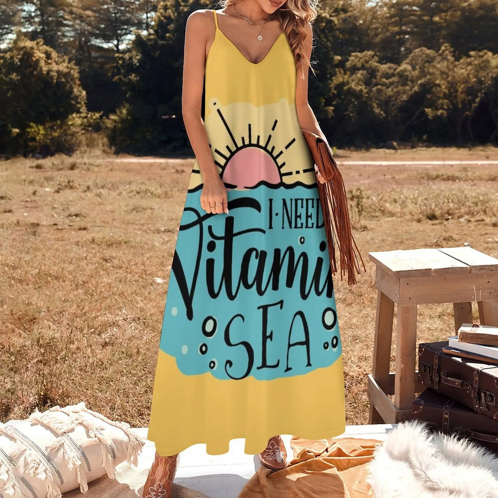 I Need Vitamin Sea Sleeveless Dress women's summer dresses 2023 wedding guest dress 2023 summer clothes