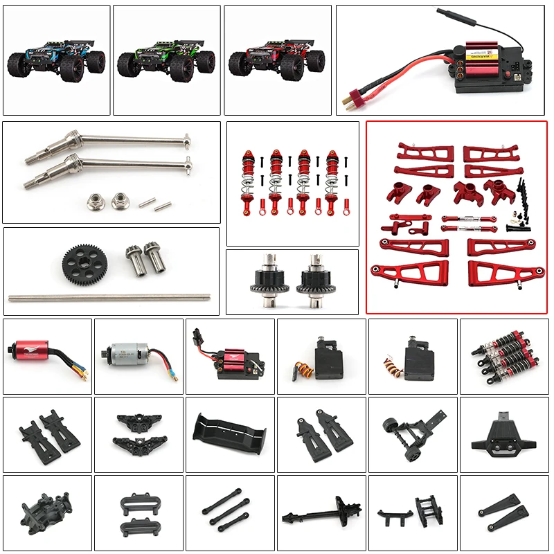 

vsSCY 9522-9522PRO remote control car upgrade components: differential, steering servo, motor, ESC, metal kit - 100% compatible