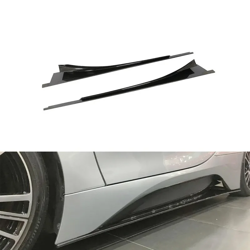 Carbon Fiber I8 Car Side Skirts Extension for BMW I8 Coupe 2-Door 2014-2018 Fog Lamp Air Intake Duct Vent Cover