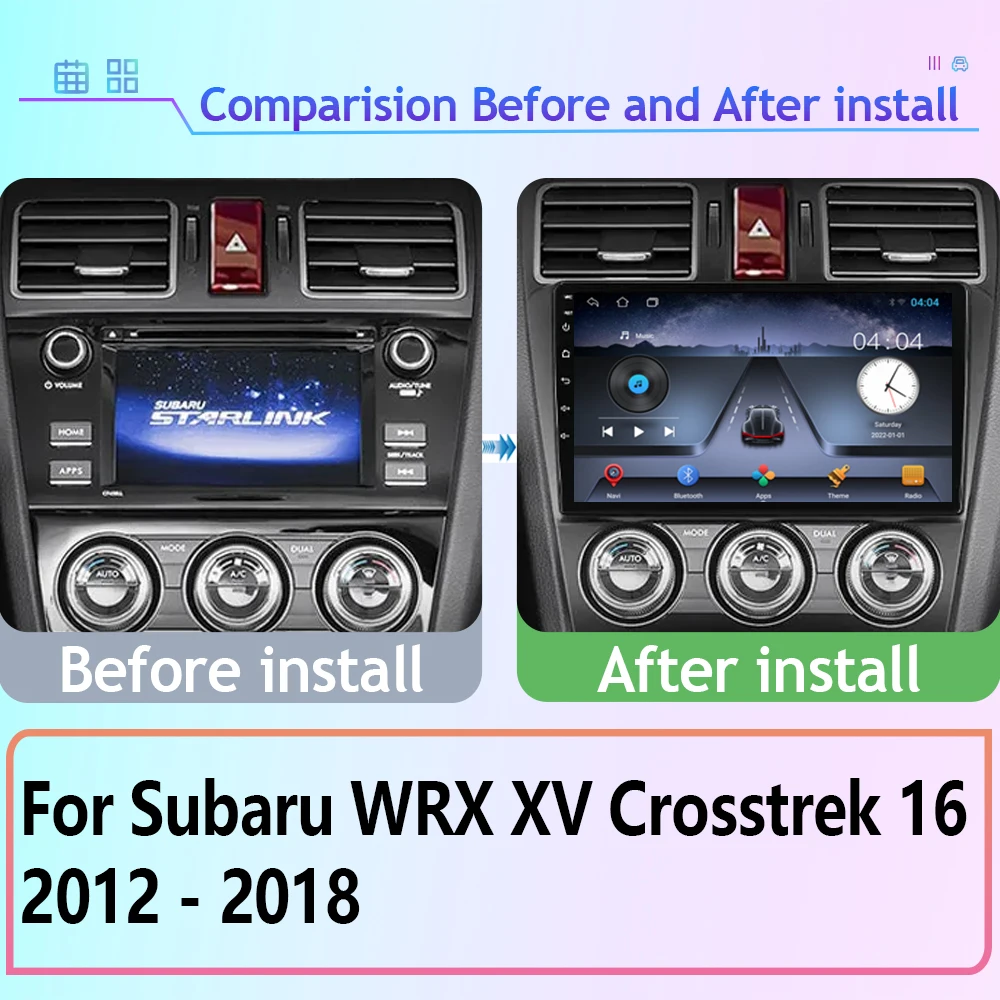 Android Auto For Subaru WRX XV Crosstrek 16 2012 - 2018 Car Radio Stereo Multimedia Player GPS Navigation 5G WIFI No 2 Din DVD