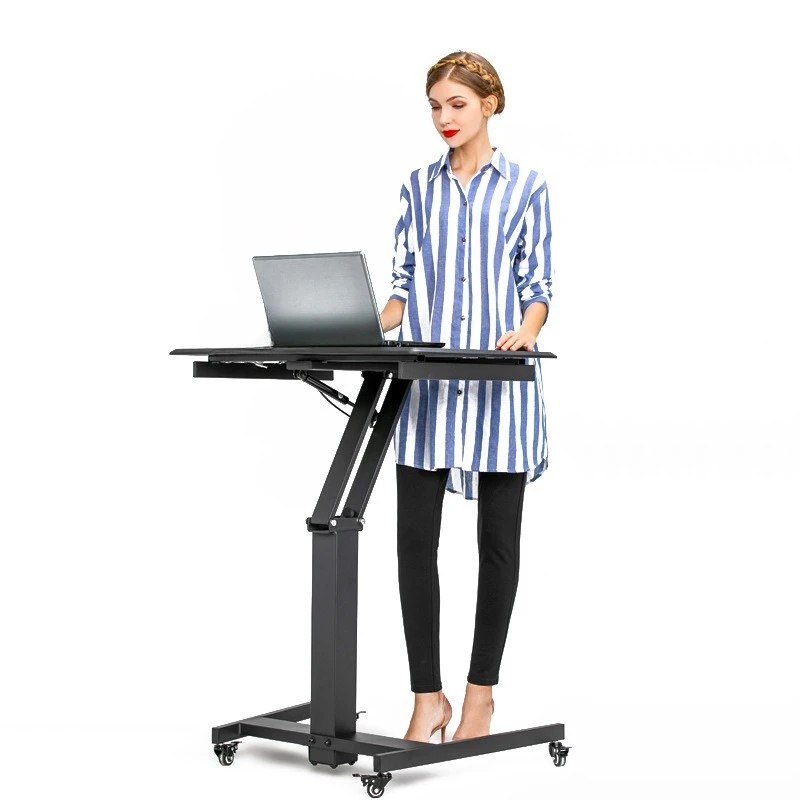 Lifting computer desk mobile lecture table mobile lifting study table with wireless charging
