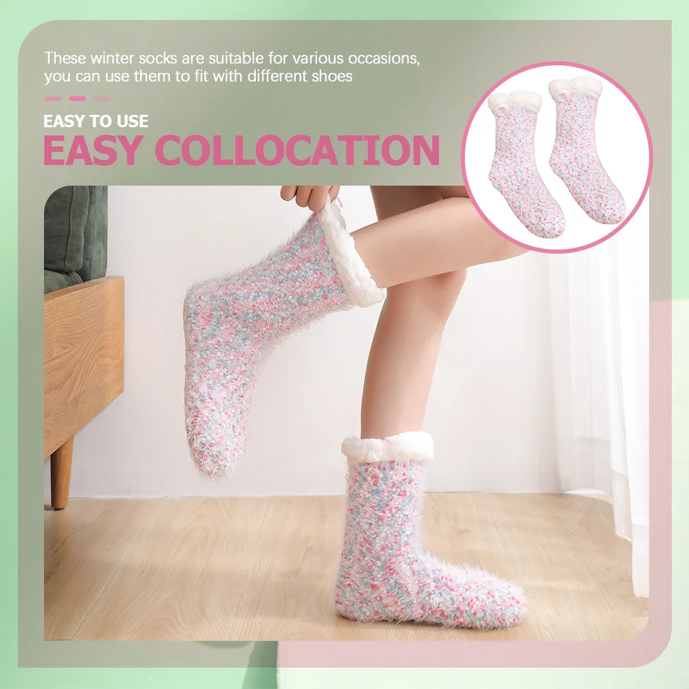 

1 Pair For Women Thermal Bed Non Thermal For Women Slip Household Floor Floor Socks Soft Household Socks Christmas Gift