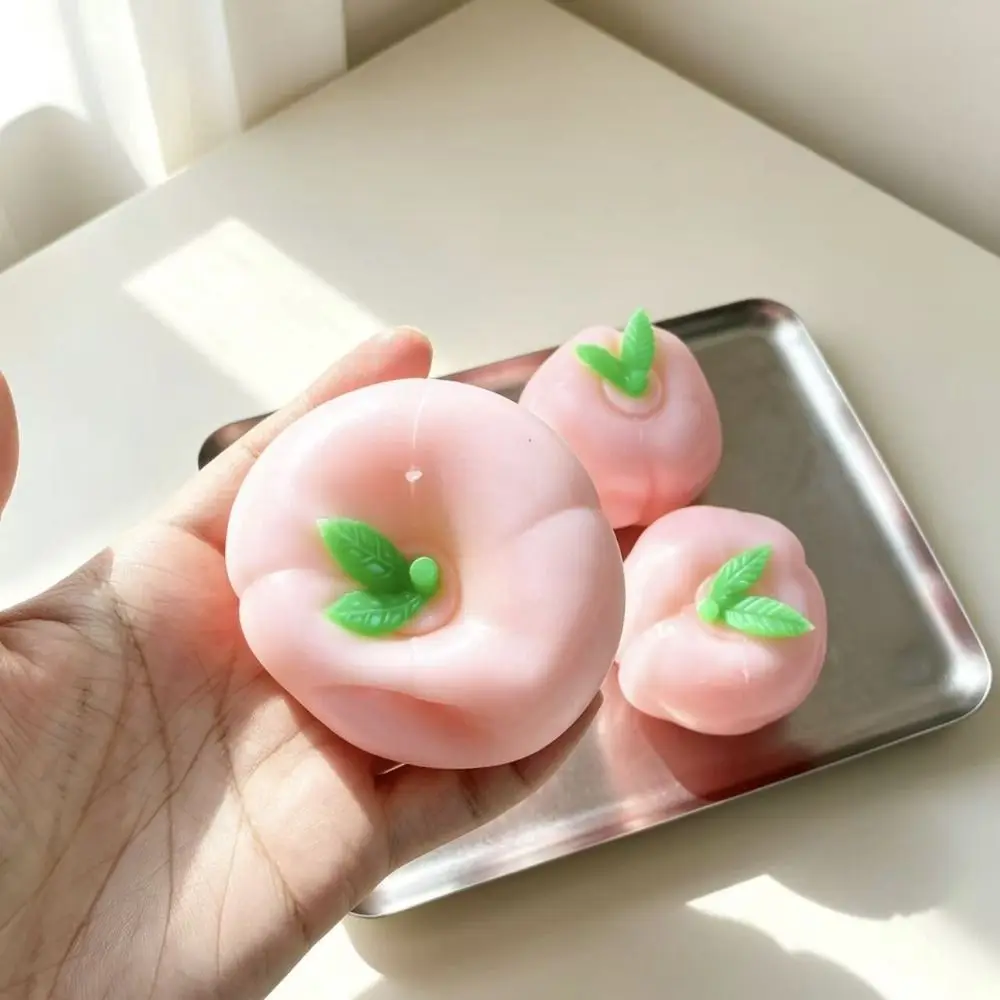 Boys Girls No Rebound Coconut Oil Squishy Shapeable Soft TPR Persimmon Squishy Hand Relax Pinch Handmade Fidget Ball Adults