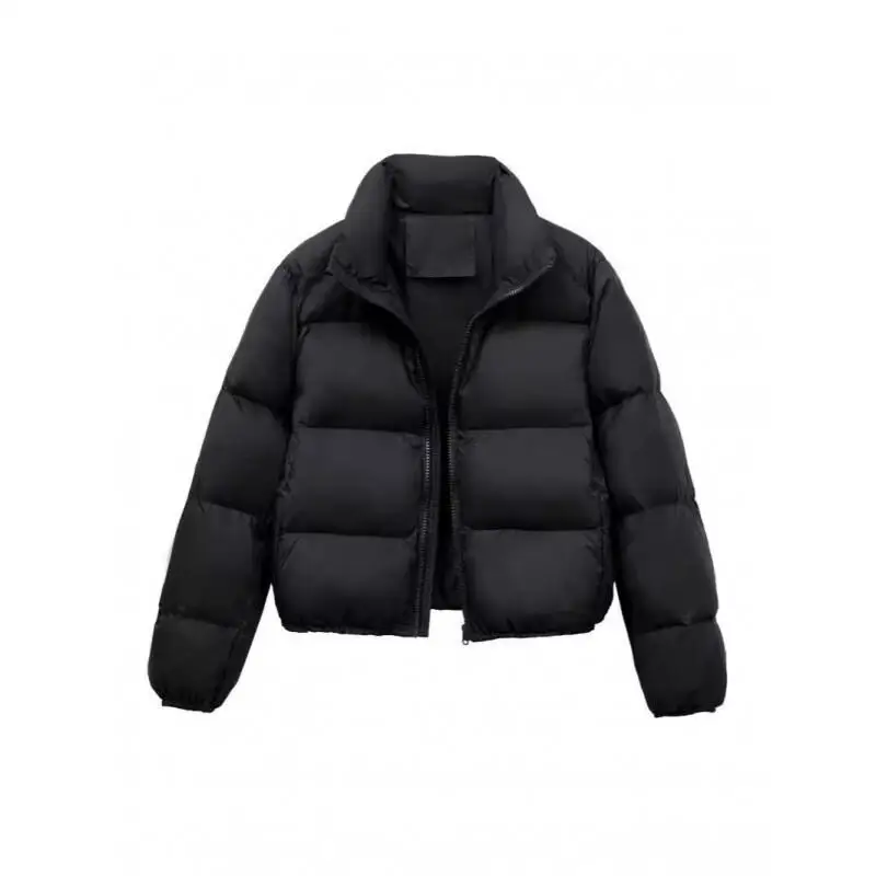 女性のパッド入りジャケットアウトドア日常着厚みのある新しいソリッドカラーショートスタイル女性の秋冬コートファッショナブルなアウターウェア