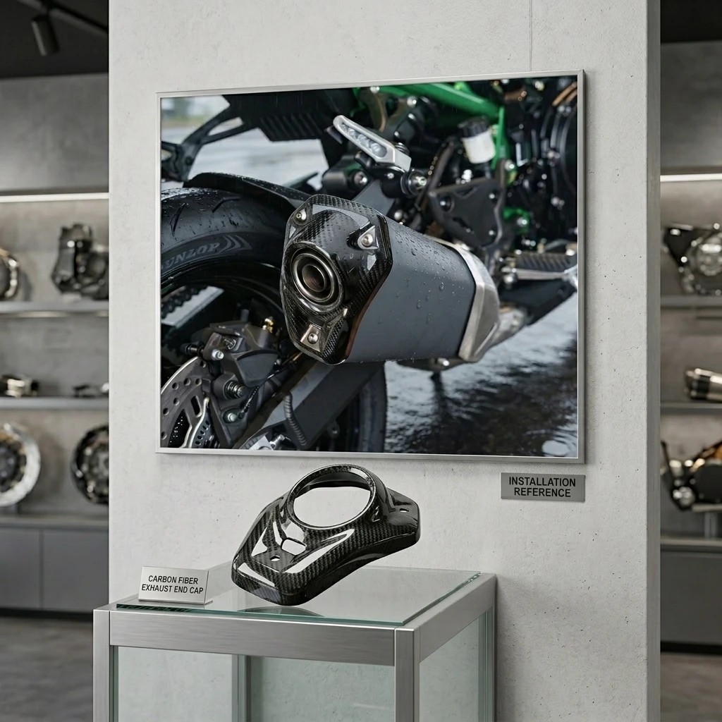 

for Kawasaki Z900 2017-2026 Carbon Fiber Motorcycle Tail Exhaust Pipe Muffler Heat Cover