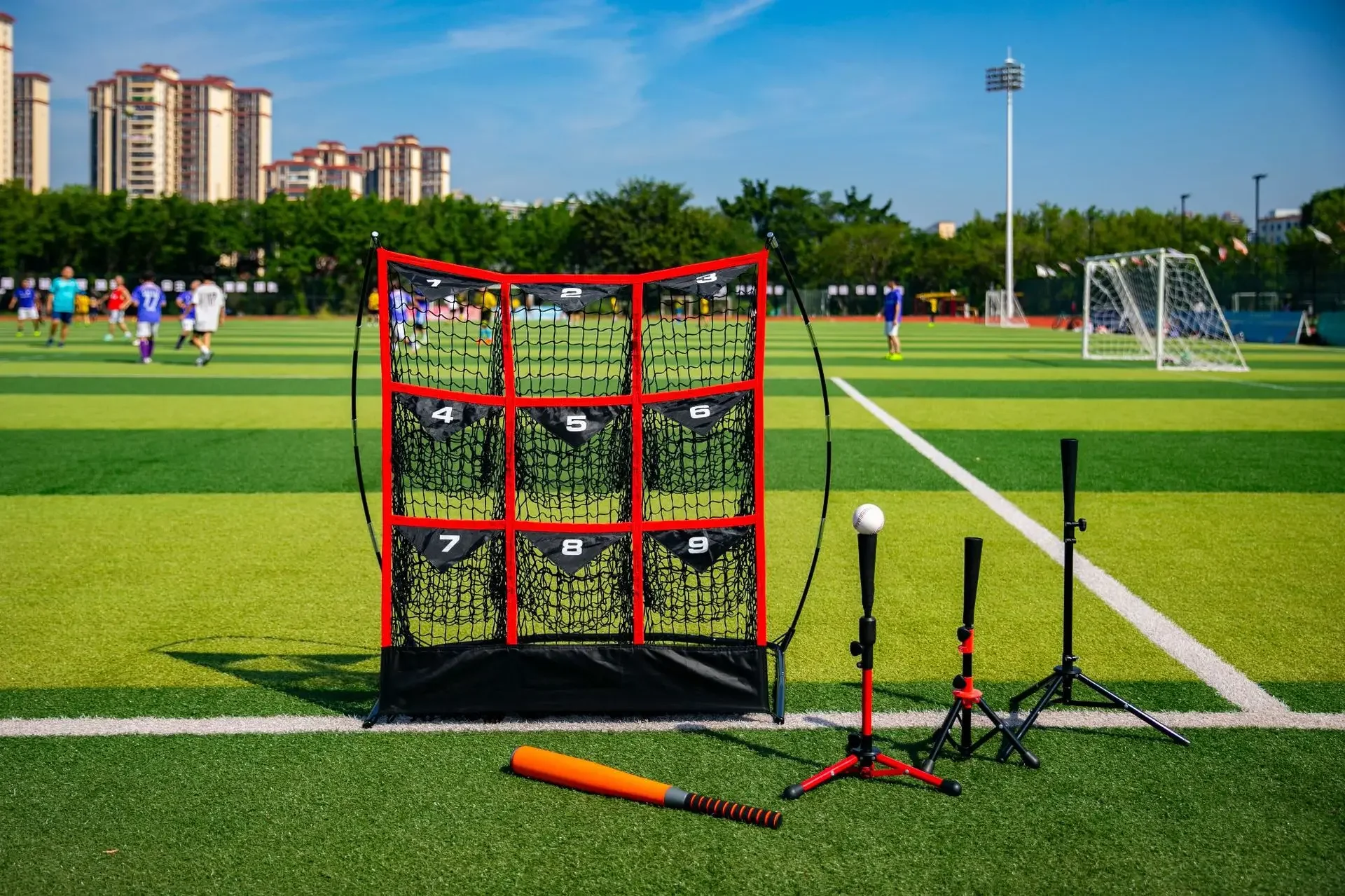Jiugongge Baseball Practice Net Rugby Pitcher Practice Net Training Portable Pitcher Board Bat Softball