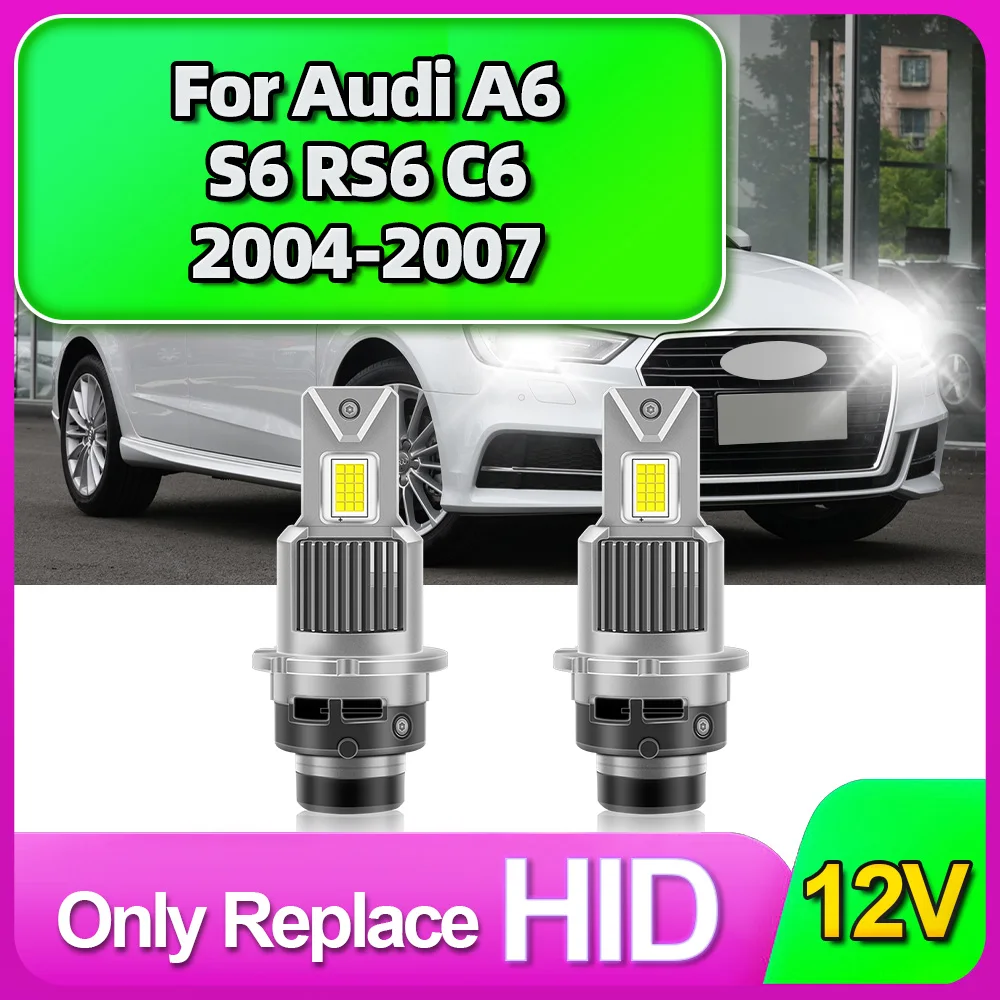 

D2S LED 60000LM 150W 12V Car Headlight Bulb CSP Chips High Low Beam 6000K White Lamps For Audi A6 S6 RS6 C6 2004 2005 2006 2007