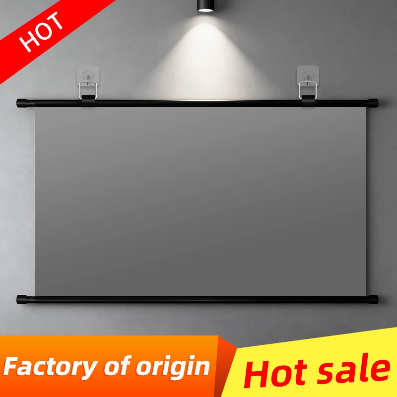 XMJM 60/72/84/100/120 дюймов антисветовой толстый HD-экран для проектора 16:9 без отверстий настенный домашний проекционный экран