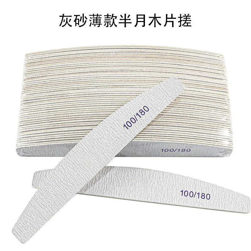 100 pcs  Strong Thick zebra  Wood Nail Files 180/240 100/180 Lima Buffer Manicure  Wood Sanding Nails Files