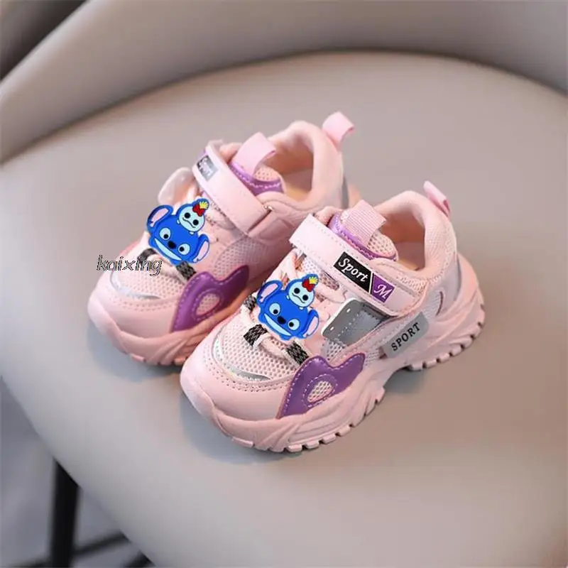 Mickey Mouse Summer Kids Sport Shoes For Boy Girls Sneakers Students Breathable Mesh Children Running Light Toddler Shoes