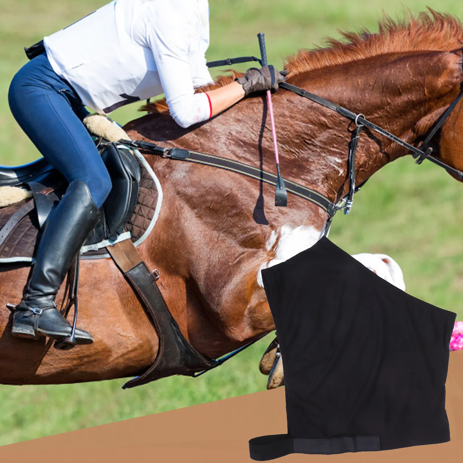 

High Elastic Spandex Horse Vest Anti-Rub Shoulder Guard Stretchy Protector Chest Saver Bib Wither Guard Breathable Warm